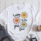 T-Shirt White / S Happy To See Your Face Flowers T-Shirt