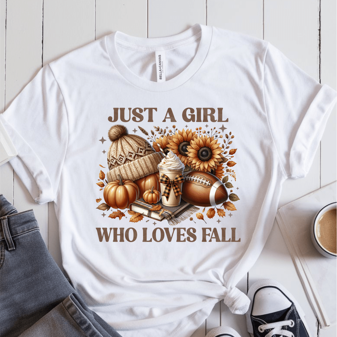 T-Shirt White / S Just A Girl Who Loves Fall T-Shirt