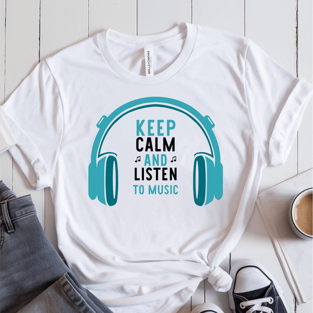 T-Shirt White / S Keep Calm And Listen To Music T-Shirt