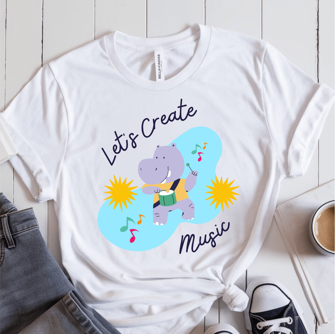 T-Shirt White / S Lets Create Music T-Shirt