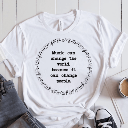 T-Shirt White / S Music Can Change The World T-Shirt