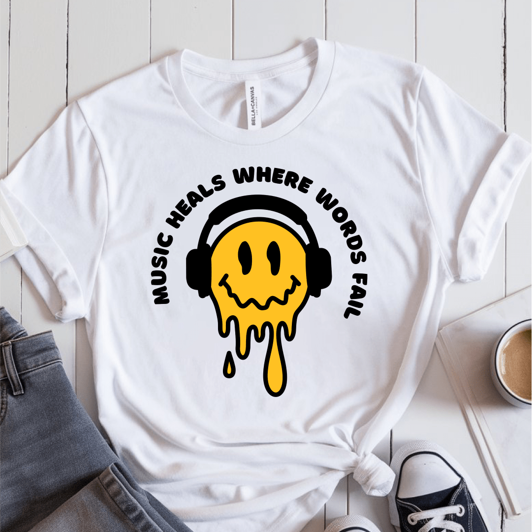 T-Shirt White / S Music Heals Where Words Fail T-Shirt