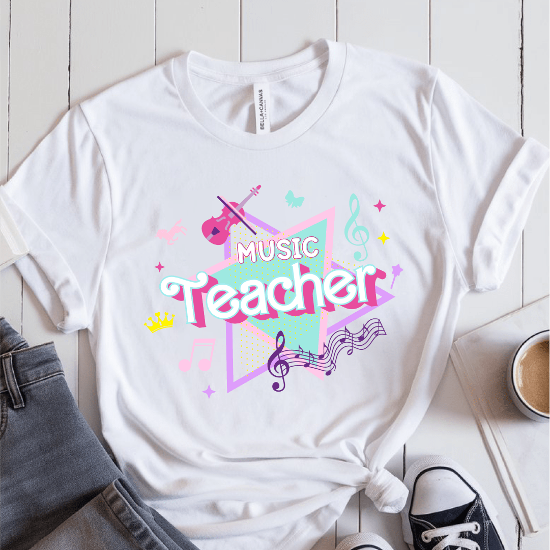 T-Shirt White / S Music Teacher Barbie T-Shirt