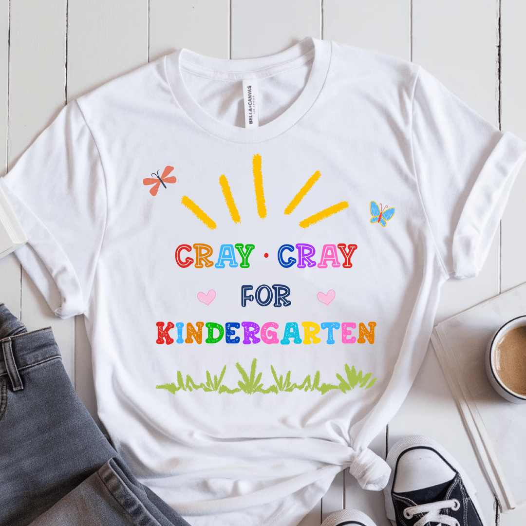 T-Shirt White / S Personalized Cray Cray For Grade Butterfly Colorful T-Shirt