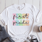 T-Shirt White / S Personalized Grade College and Cursive Pastel T-Shirt