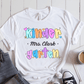 T-Shirt White / S Personalized Name And Grade Pastel Flower Heart Cute T-Shirt