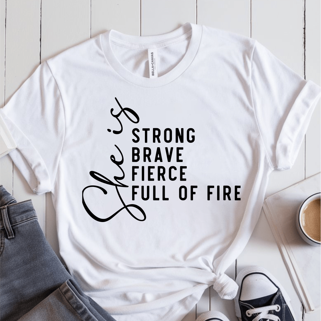 T-Shirt White / S She Is Strong T-Shirt