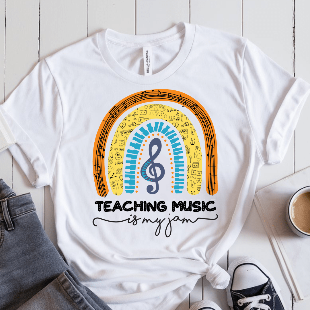 T-Shirt White / S Teaching Music Is My Jam T-Shirt