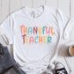 T-Shirt White / S Thankful Teacher Pastel Sparks T-Shirt