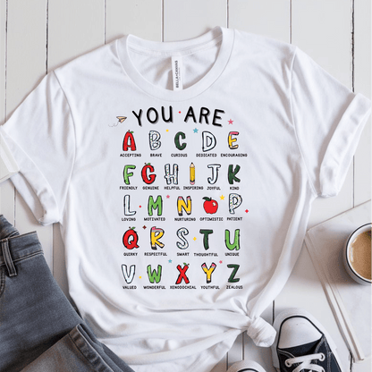 T-Shirt White / S You Are Alphabet T-Shirt
