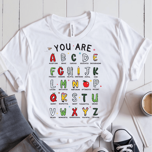 T-Shirt White / S You Are Alphabet T-Shirt