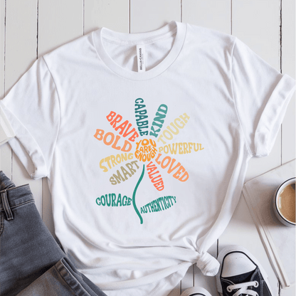 T-Shirt White / S You Are Enough Flower T-Shirt