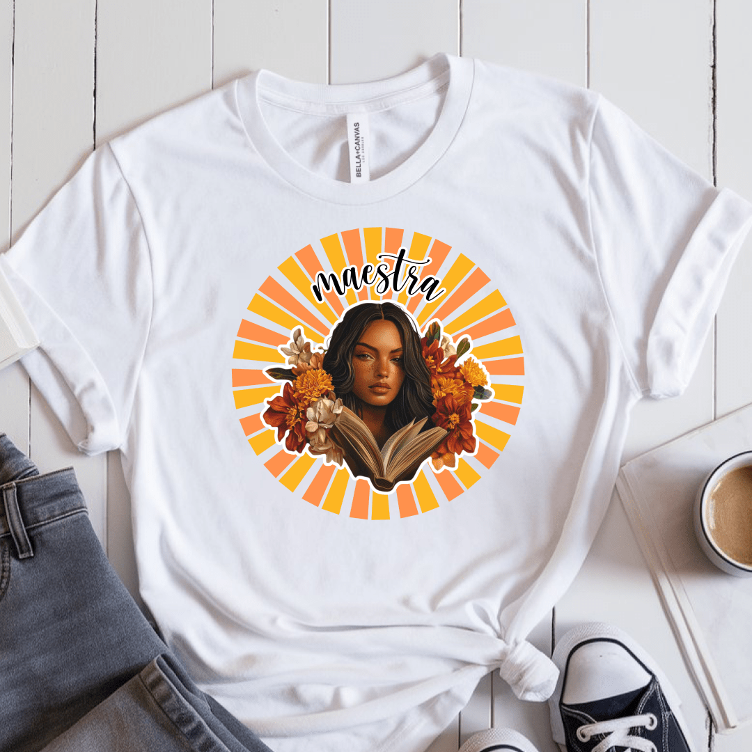 T-Shirt White / XS Maestra Girl Flowers T-Shirt