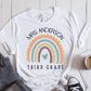 T-Shirt White / XS Personalized Name and Grade Pastel Rainbow T-Shirt